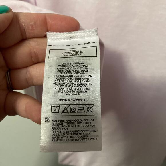 Adidas Pink Animal Print Tiger AEROREADY Wicking Cropped Loose Fit T-Shirt XL - Picture 9 of 10